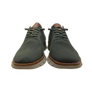 Leisure Men’s Green & Brown Knitted Mesh Lace-Up Casual Oxford Shoes Size US8